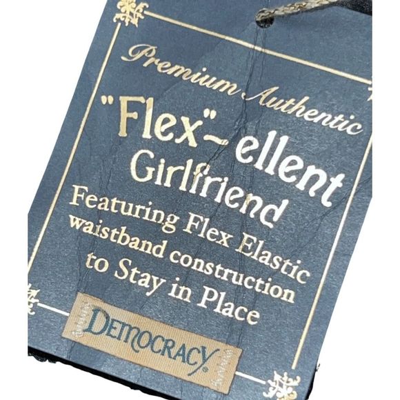 NWT Plus Size Democracy Flex-ellant Girlfriend Embroidered Cuffed Jeans 14W #127 - Picture 13 of 14